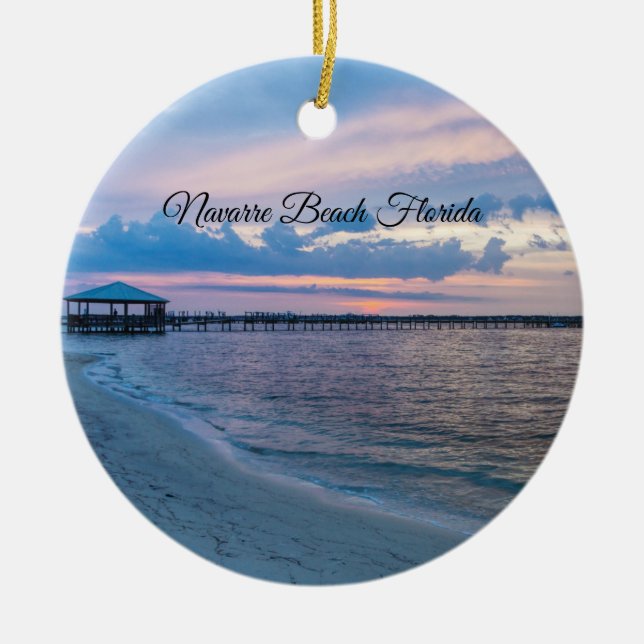 Navarre Santa Rosa Sunset Circle Ornament (Front)