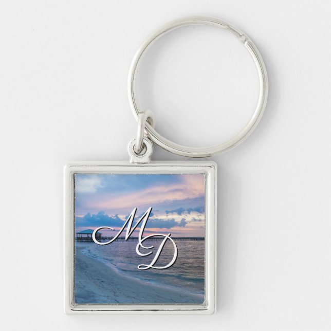 Navarre Santa Rosa Sunset Square Keychain (Front)