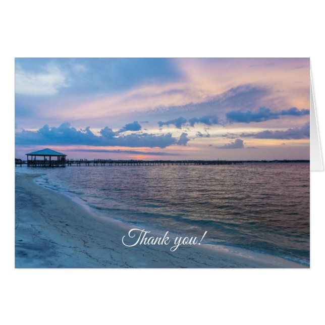 Navarre Santa Rosa Sunset Thank You Card (Front Horizontal)