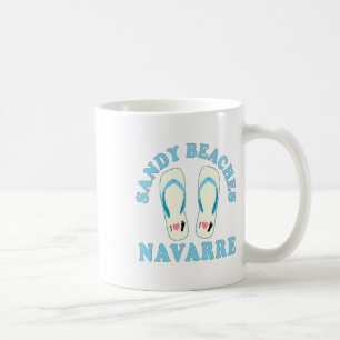 Navarre Vacation Sandy Beaches I Heart Flip Flops Coffee Mug
