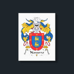 Navarro Family Crest Canvas Print<br><div class="desc">Navarro Coat of Arms</div>