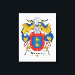 Navarro Family Crest Canvas Print<br><div class="desc">Navarro Coat of Arms</div>