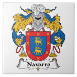 Navarro Family Crest Tile<br><div class="desc">Navarro Coat of Arms</div>