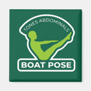Navasana Boat Pose • Tones Abdominals Yoga Magnet