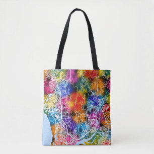 Navi Mumbai Maharashtra City Map Tote Bag