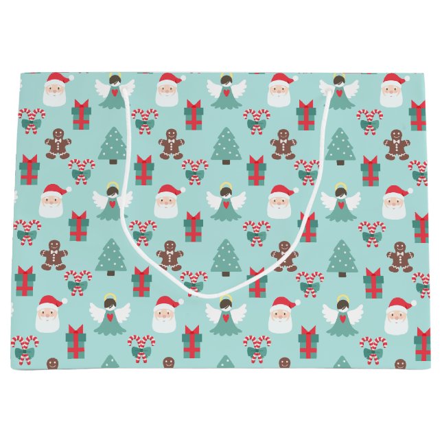 Navidad Angel Large Gift Bag (Front)