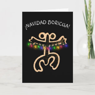 Navidad Boricua Xmas Coqui Taino Thank You Card