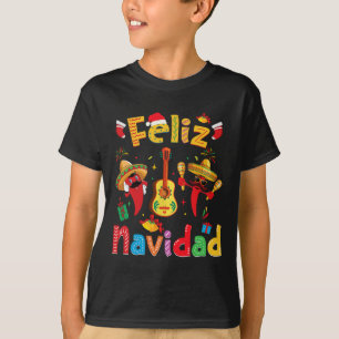 Navidad Mexican Fiesta Hot Pepper Guitar Xmas Part T-Shirt