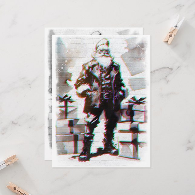 Navidad Punk (Santa pared). Card (Front/Back In Situ)
