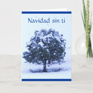 Navidad Sin Ti - Love You Miss You Christmas Holiday Card