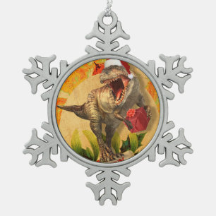 Navidades Jurásicas (I) Snowflake Pewter Christmas Ornament