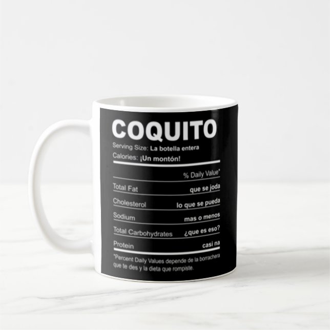 Navidades Puerto Rico Receta Coquito Boricua Coffee Mug (Left)