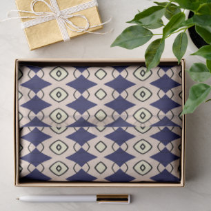 navie blueTribal Pattern Tissue Paper