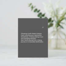 Navigating life Quote Minimalist Postcard