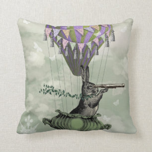 Navigating Rabbit Throw Pillow