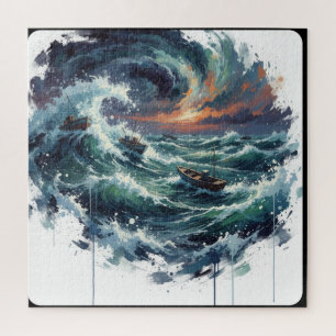 Navigating the Azure Swirl Jigsaw Puzzle