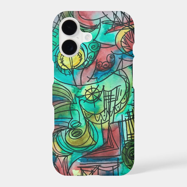 Navigating Through The Storm-Abstract Watercolor (Verso)