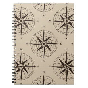 Navigation Compass Pattern Notebook