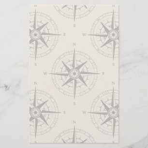 Navigation Compass Pattern Stationery