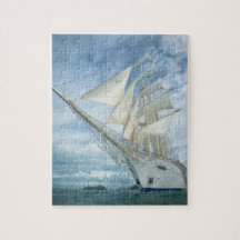 Navigation sous le puzzle de ciel bleu