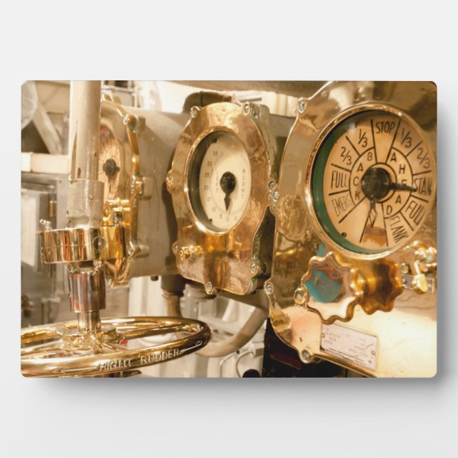 Navigational Gauges And Instruments On Submarine Plaque (Front)
