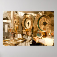 Navigational Gauges And Instruments On Submarine