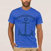 Navigator Blue Anchor Mens T-shirt