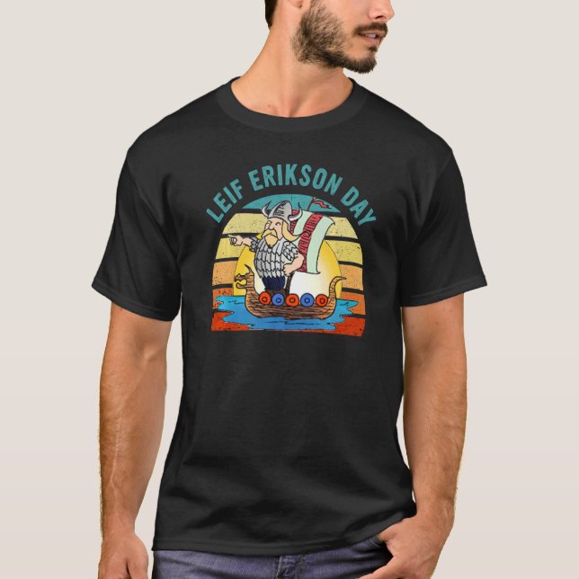 Navigator Explorer Leif Erikson Day Nordic America T-Shirt (Front)