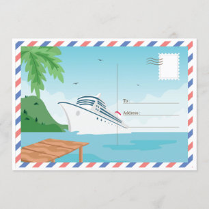Navire de croisière Enregistrer la date Carte post