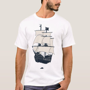 "Navire serein en mer - Design de T-shirt nautique