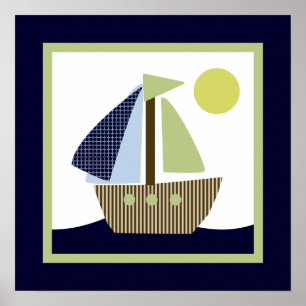 Navires Ahoy Mate/Nautical/Whale 2 Poster d'art mu