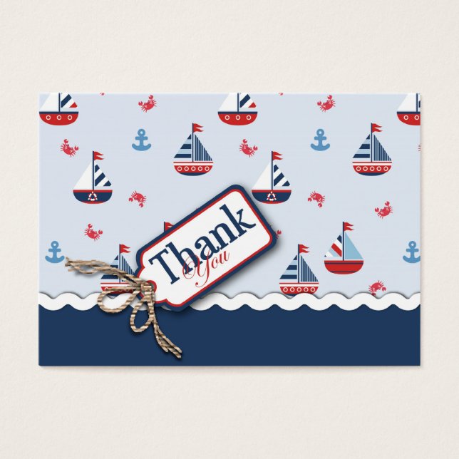 Navires Ahoy ! Tag cadeau TY (Devant)