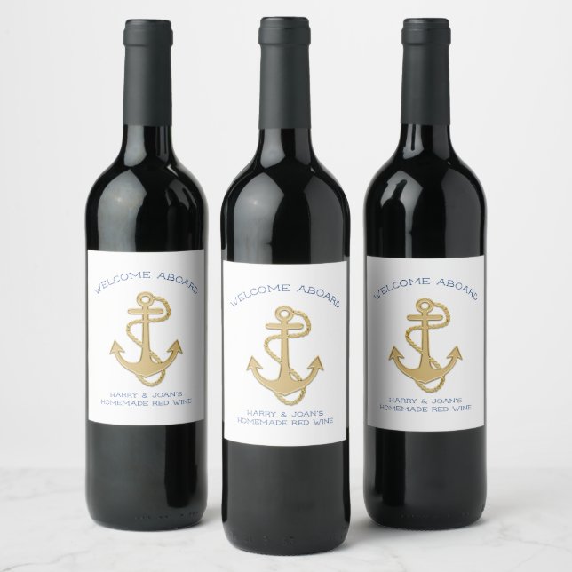 Navires Ancre Étiquette bouteille de vin personnal (Bouteilles)