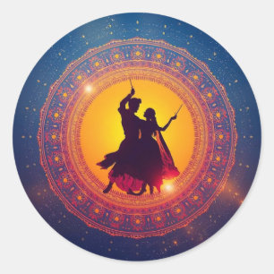 Navratri - A Festival of Devotion and Dance Classic Round Sticker