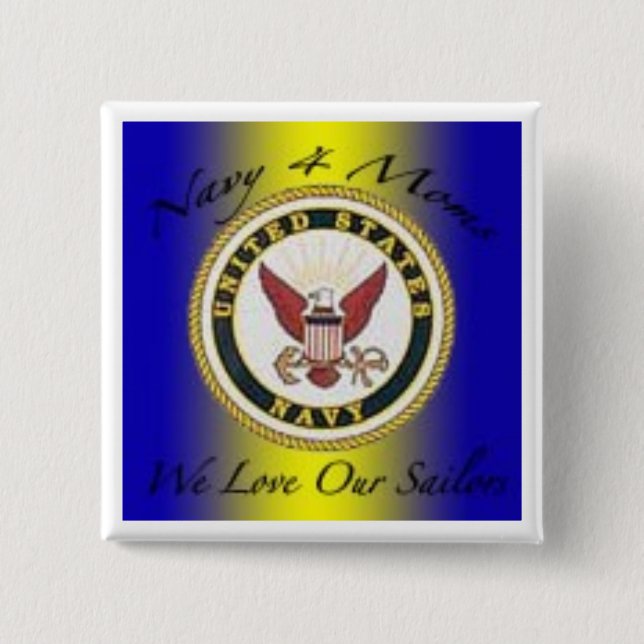 navy4moms 2 inch square button (Front)
