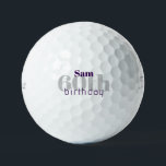 Navy 60th Birthday Personalized Titleist Pro V1 Golf Balls<br><div class="desc">"60"  or any age.  Personalized.  Navy.</div>
