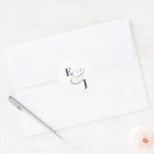 Navy Ampersand Wedding | Envelope Seal