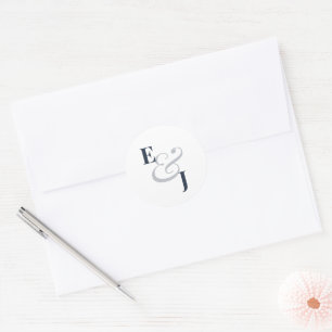Navy Ampersand Wedding   Envelope Seal