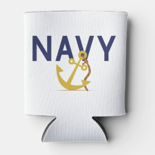 Navy Anchor Can Cooler