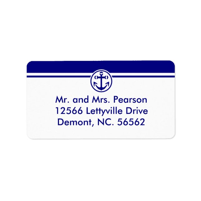 Navy Anchor Label (Front)
