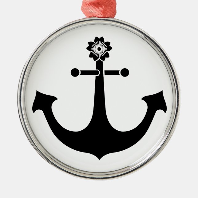 Navy anchor metal ornament (Front)