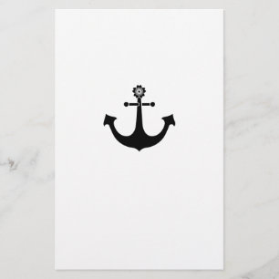 Navy anchor stationery