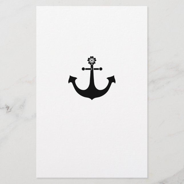 Navy anchor stationery (Front)