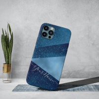 Navy and baby blue striped iphone cases