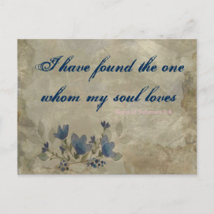Navy and Blush Vintage Postcard