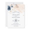 Navy and Blush with Hand Drawn Flowers Wedding