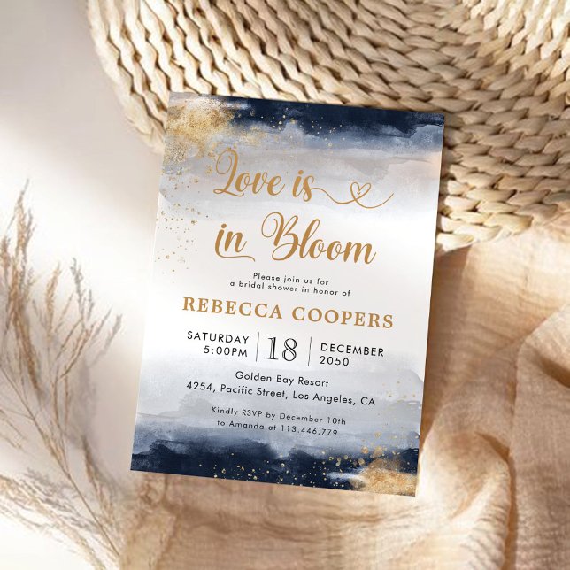 Navy and Gold Bridal Shower Invitation (Creator Uploaded)
