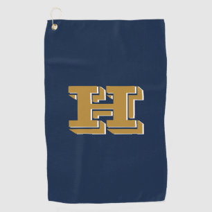 Navy and Gold FIU College Colors Golf Towel