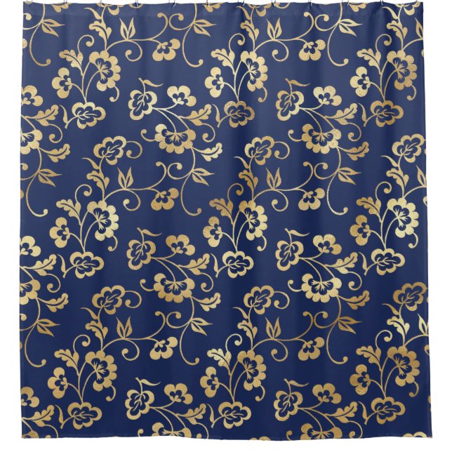 Navy and Gold Floral Pattern (Front)