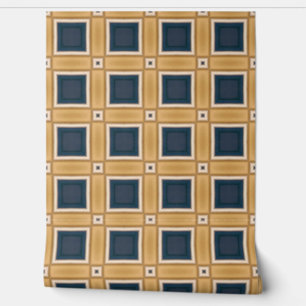 Navy and Gold Geometric Elegance Wallpaper